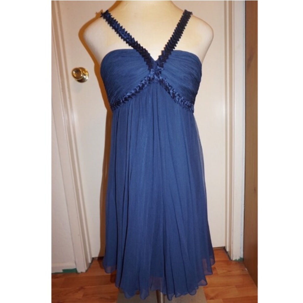 {bcbgmaxazria} halter cocktail dress